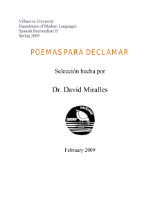 Poemas para declamar - Villanova University