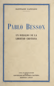 Pablo Besson : un heraldo de la libertad cristiana