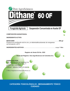 Ficha Técnica Dithane 60 OF