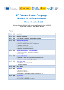 EC Communication Campaign: Horizon 2020 Financial rules