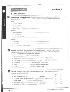 Page 1 Page 2 Nombre Fecha a ¿Oué pasó? ¿Recuerdas a Brenda