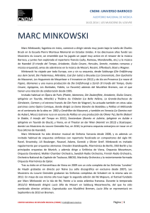Biografía Marc Minkowski - Centro Nacional de Difusión Musical