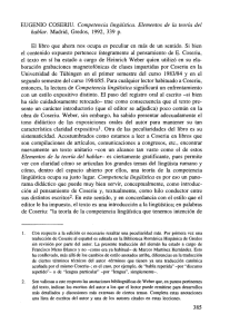EUGENIO COSERIU. Competencia lingüística