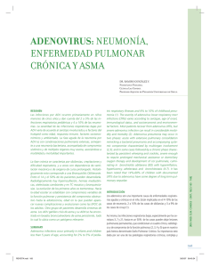 adenovirus:neumonía, enfermedad pulmonar crónica y asma