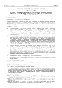 Reglamento de ejecución (UE) 517/2015 de la Comisión, que