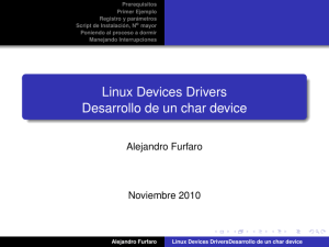 Linux Devices Drivers Desarrollo de un char device