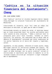 "Caótica es la situación financiera del Ayuntamiento”: Cheng