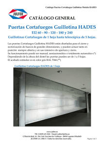 Catálogo - Puertas Cortafuegos de Guillotina Modelo HADES