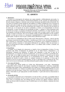 nº. 53 EL ABORTO - Delegació de Pastoral Familiar de Barcelona