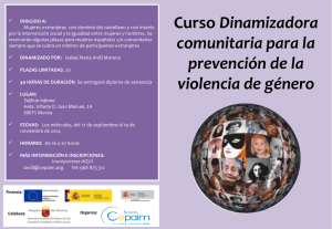 Curso Dinamizadora comunitaria para la prevención de la violencia