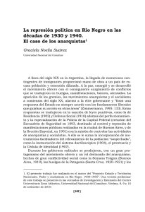 La represión política en Río Negro en las décadas de 1930 y 1940