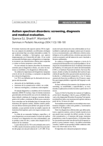 Autism spectrum disorders: screening, diagnosis and medical