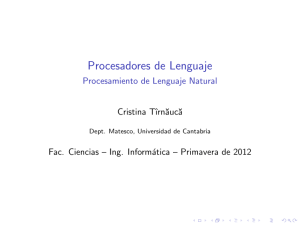 Procesadores de Lenguaje - Procesamiento de Lenguaje Natural