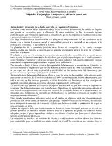 La lucha contra la corrupción en Colombia