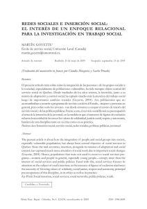 redes sociales e inserci&oacute;n social: el inter&eacute;s de un enfoque