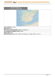 [T]ureus Cai[n]onis f. Ref. Hesperia: Onom.4580 LOCALIDAD:Coria