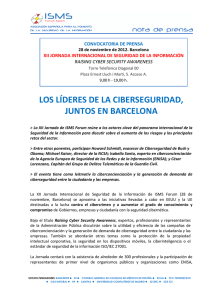 convocatoria los lideres de la ciberseguridad juntos en barcelona