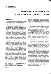 MISIONES EVANGELICAS E INDIGENISMO VENEZOLANO