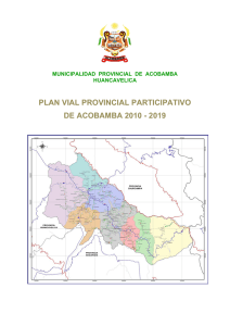 plan vial provincial participativo de acobamba 2010 - 2019
