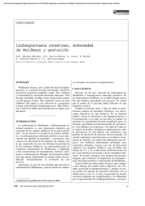 Linfangiectasia intestinal, enfermedad de Waldmann y gestación