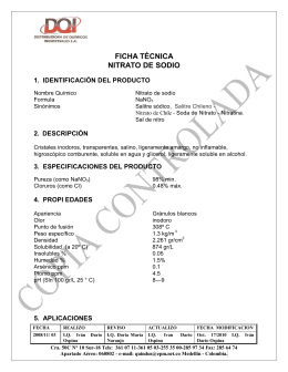 Ficha Técnica Sulfato De Aluminio