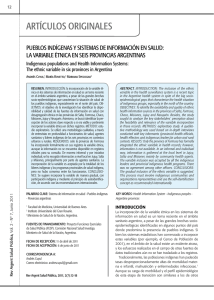 la variable étnica en seis provincias argentinas