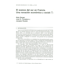 El avance del sur en Francia. - Revista de Estudios Regionales