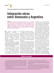 Integración aérea entre Venezuela y Argentina