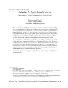 Motivation: The Road to Successful Learning