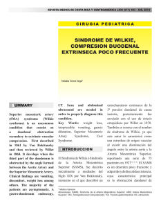 sINDROME DE WILkIE, COMpREsION DuODENAL EXTRINsECA