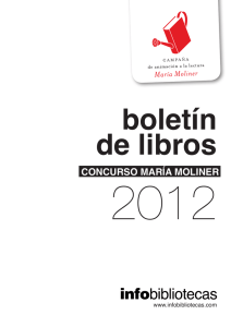 boletín de libros CONCURSO MARÍA MOLINER