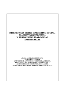 Diferencias entre marketing social, marketing con