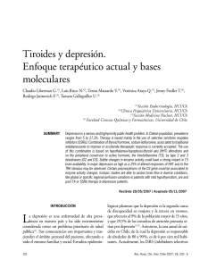 Tiroides y depresión. Enfoque terapéutico actual y bases moleculares