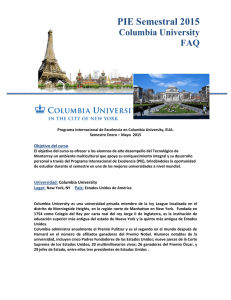FAQ Columbia Semestre 2015