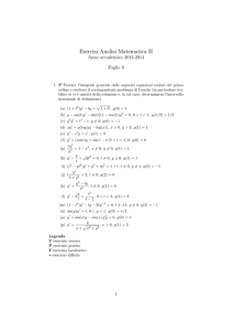 Esercizi Analisi Matematica II