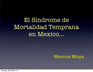 El Síndrome de Mortalidad Temprana en Mexico