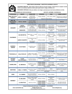 LOCALIDAD GRUPO DIRECCIÓN HORARIO COMO LLEGAR