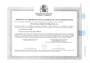 registro de empresas instaladoras de telecomunicación