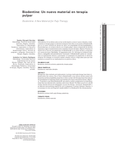 Biodentine: Un nuevo material en terapia pulpar