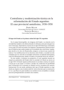 Centralismo y modernización técnica en la pcia. de santa fe, 1930