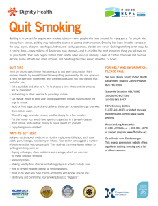 Quit Smoking - Mission Hope Cancer Center