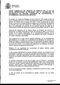 ministerio de fomento orden comunicada del ministro de fomento