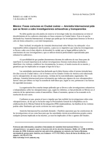 México: Fosas comunes en Ciudad Juárez — Amnistía Internacional