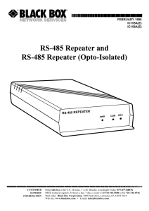RS-485 Repeater and RS-485 Repeater (Opto-Isolated)