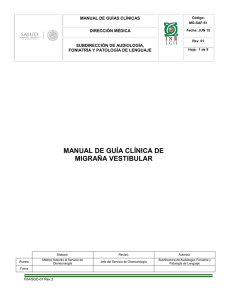 MG-SAF-51 Guía Clínica de Migraña Vestibular