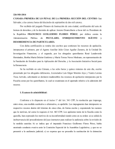 226-MS-2014 CÁMARA PRIMERA DE LO PENAL DE LA PRIMERA