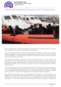 Más de 300 inmigrantes desaparecen en el mar Mediterraneo