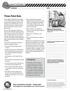 Three-Point Rule SAFETYTOPICS - North Coast Builders Exchange