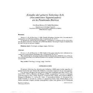 Estudio del género Sobrina Ach. - Revistas Científicas Complutenses