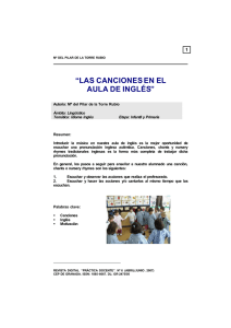 &ldquo;LAS CANCIONES EN EL AULA DE INGL&Eacute;S&rdquo;